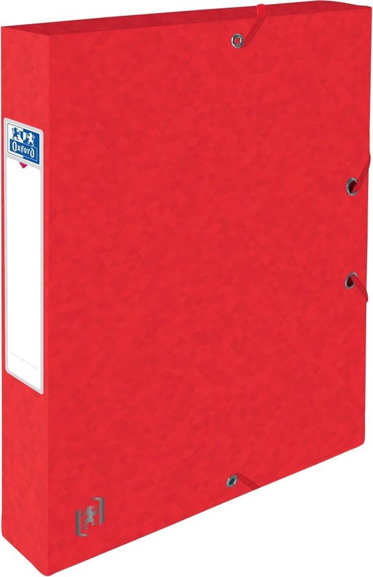 Elastobox oxford top file+ a4 40mm rood | 1 stuk - Oxford