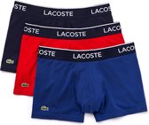 Lacoste Heren 3-pack Trunk - Navy/Blauw/Rood - Maat L