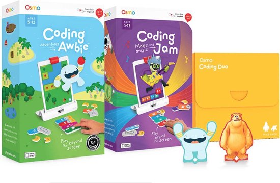 Thumbnail van een extra afbeelding van het spel Osmo Coding Family 3-pack (Coding Awbie, Coding Jam, Coding Duo) - Interactief Speelgoed voor iPad & iPhone - Leren - Spelen (STEAM)