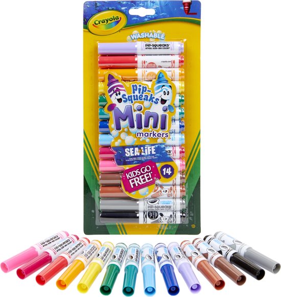 plakboek Zich voorstellen Omhoog Crayola 14 Mini Afwasbare Viltstiften | bol.com