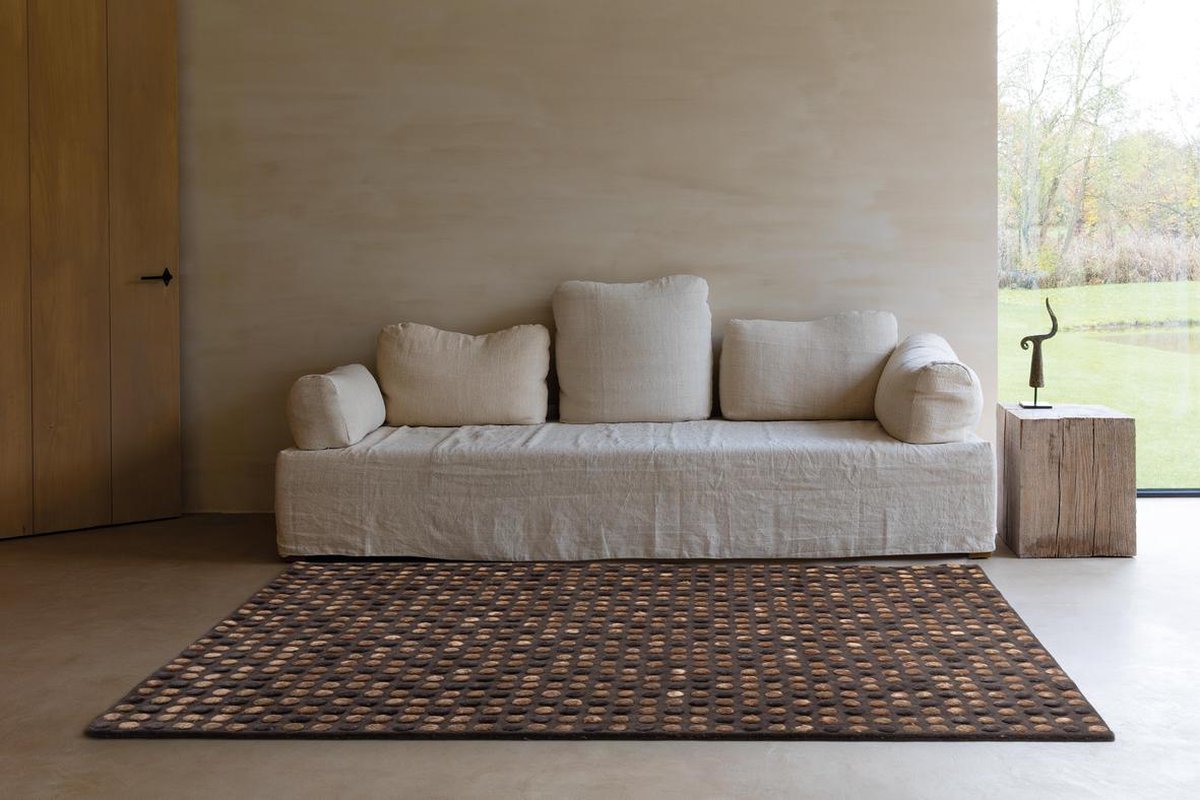 LIGNE PURE Vitalize Vloerkleed/tapijt - Multi Bruin - 200x300