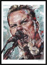 James Hetfield schilderij (reproductie) 51x71cm