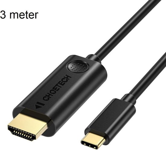 Choetech USB-C naar HDMI kabel - 4K @60Hz - DP Alt Mode - 3M | bol.com