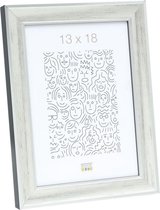 Deknudt Frames fotolijst S40JE2 - zilver met zwarte zijkant - 30x40 cm