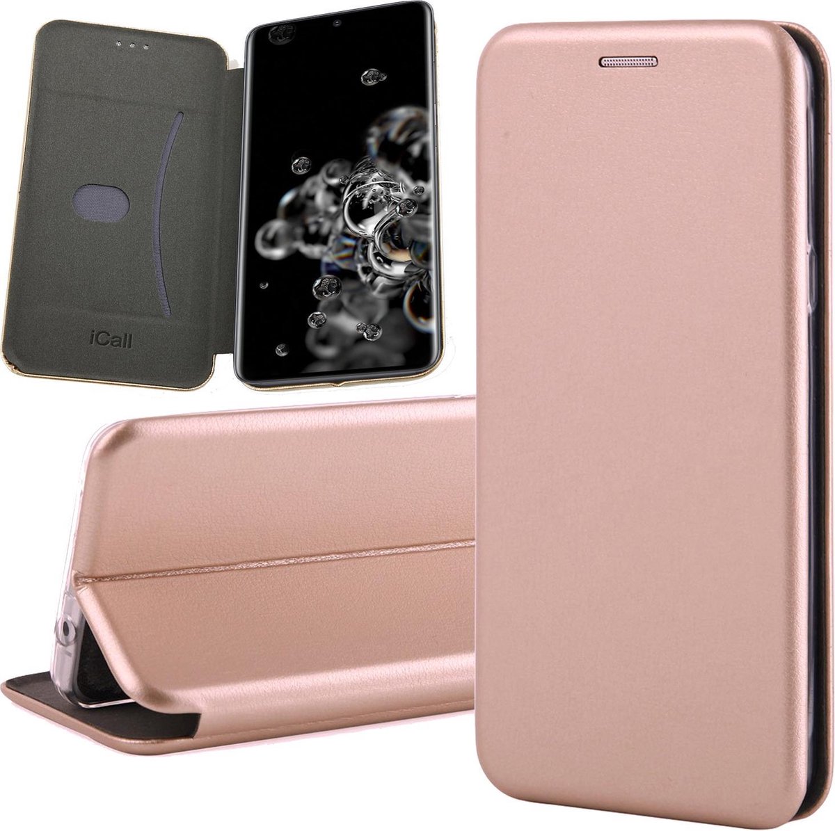 Hoesje geschikt voor Samsung Galaxy S20 Ultra - Book Case Kunstleer ThinShield Roségoud