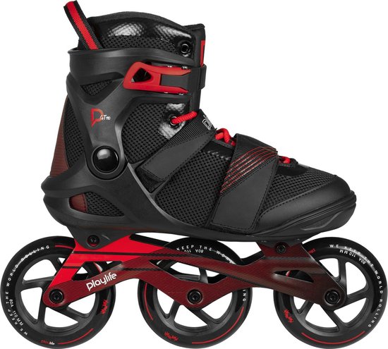 Playlife GT 110 Inlineskates - Maat 47 - Unisex - zwart/rood | bol.com