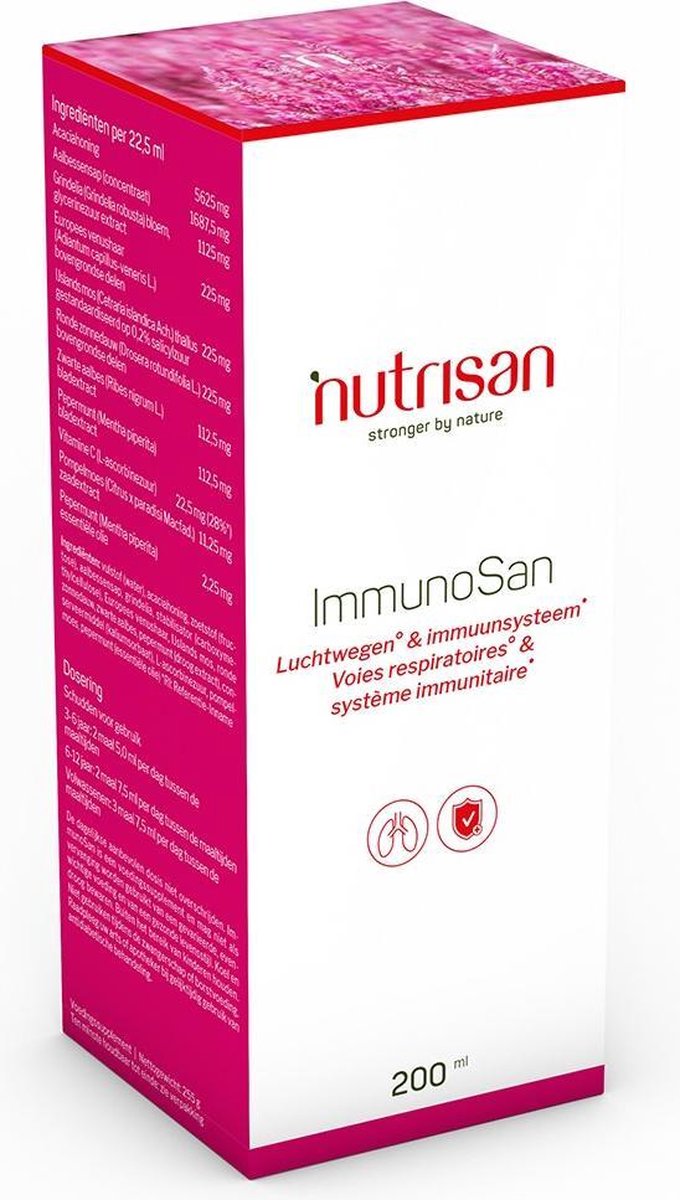 Nutrisan ImmunoSan Vloeibaar Luchtwegen & Immuunsysteem 200ml