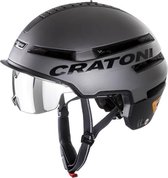 Cratoni Smartride grijs-helm speedpedelec 58-61 cm - NTA 8776 - bluetooth - app - richtingaanwijzers - SOS crash functie