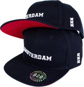 Mokum Made Cap Amsterdam - Snapback - Borduurwerk - Zwart/Rood