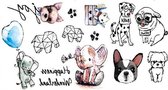 Tijdelijke Tattoo’s | Honden En Olifanten | 19x9cm