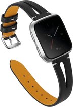 YONO Leer Bandje - Fitbit Versa 2 (Lite) - Zwart