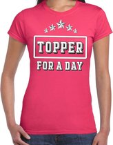 Topper for a day concert t-shirt voor de Toppers fuchsia dames - feest shirts L