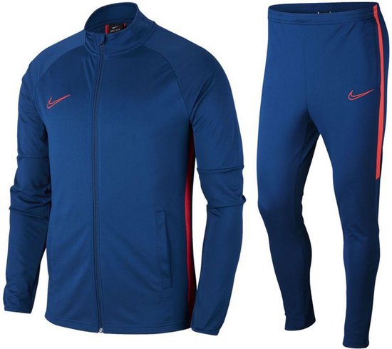 Nike Trainingspak - Maat 140 - Unisex - donker blauw/ rood | bol.com