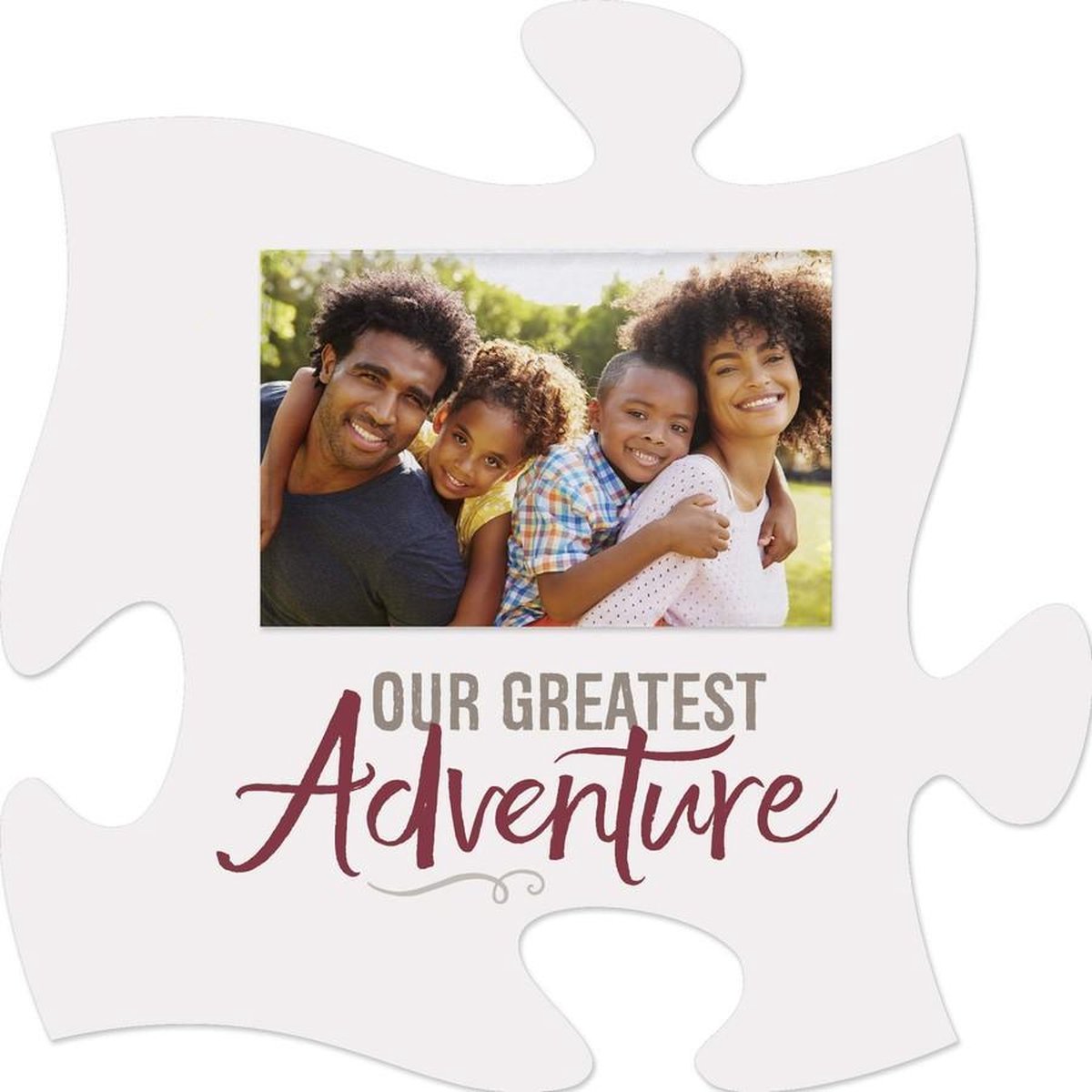 Puzzelstuk met fotolijst Our greatest adventure