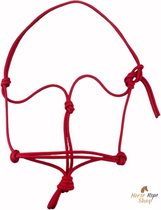 Touwhalster 'Basic' rood maat pony | touwproducten halster red basic