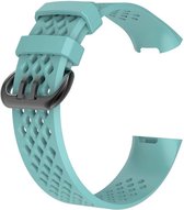 watchbands-shop.nl Siliconen bandje - Fitbit Charge 3 - MintGroen - Large