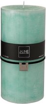 J-Line cilinderkaars - aqua - XXL - 140U - 6 stuks