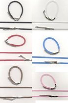 Ensemble collier et bracelet - 5 chaînes (5 mm x 45 cm) et 5 bracelets (5 mm x 16 cm) - 5 couleurs différentes