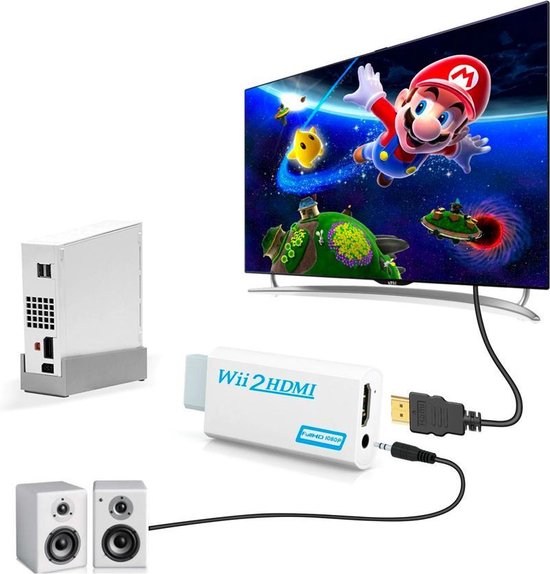 Wii naar HDMI adapter - HDMI adapter converter voor Nintendo Wii - Jumalu