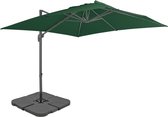 Parasol met draagbare voet groen