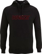 HARDR Red Outlined Hoodie Black - Maat S