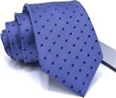 Zijden stropdassen - stropdas heren - ThannaPhum Donkerblauw met blokjes zijden stropdas