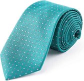 Zijden stropdassen - stropdas heren ThannaPhum Zijden stropdas groen met zilverkleurige blokjes