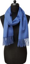 Luxe ThannaPhum Cashmere sjaal 30 bij 164 cm -blauw