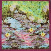 ThannaPhum kunst design sjaal 85 x 85 - water lily