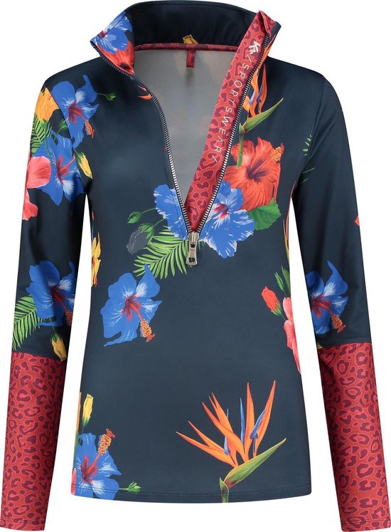| Skipully Flower Heren Sweater Skiing Greymel Kou Sportswear