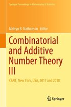 Springer Proceedings in Mathematics & Statistics 297 - Combinatorial and Additive Number Theory III