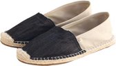 Kingdom of Wow – Espadrilles Dames Zwart Beige Vegan Maat 41 - Handgemaakt