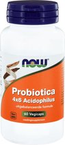 Now Foods - Probiotica 4x6 Acidophilus - Bevat 6 verschillende stammen bacteriën - 60 Vegicaps