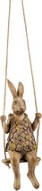 Paashaas On Swing Greige 10x8xh26cm Polyresin