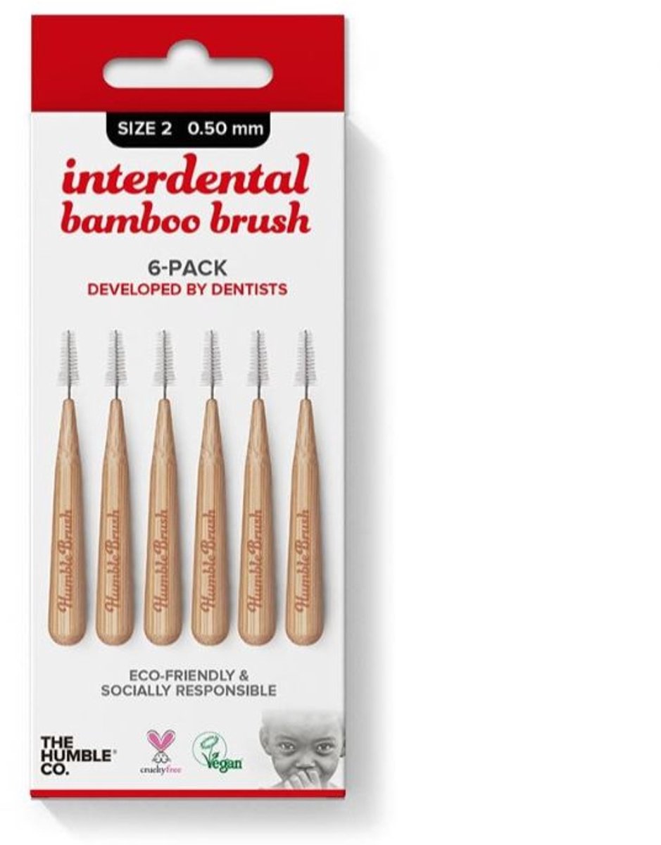 The Humble Co. Interdental borstel 0.50 mm rood (6 stuks)
