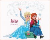 Disney borduurpakket geboortetegel Sisters forever Frozen met telpatroon