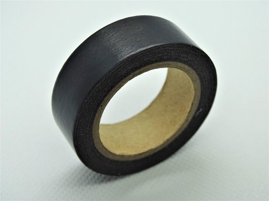 Durf Winst Worden Washi Tape - zwart | 15mm x 10m. | bol.com