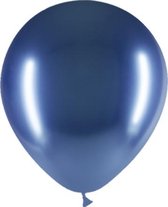 Blauwe Ballonnen Chroom 30cm 10st