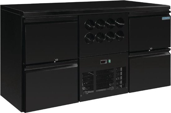 Polar - Werkbank Koeling - 4 Laden - Flessennest (8 Flessen) GL457 - Horeca & Professioneel