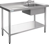 Vogue RVS spoeltafel 1 spoelbak rechts 100x60cm