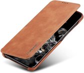 Samsung Galaxy S20 Ultra Hoesje Retro Bookcase met Kaarthouder Bruin