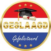 Geslaagd versiering onderzetters/bierviltjes - 75 stuks - Geslaagd feestartikelen