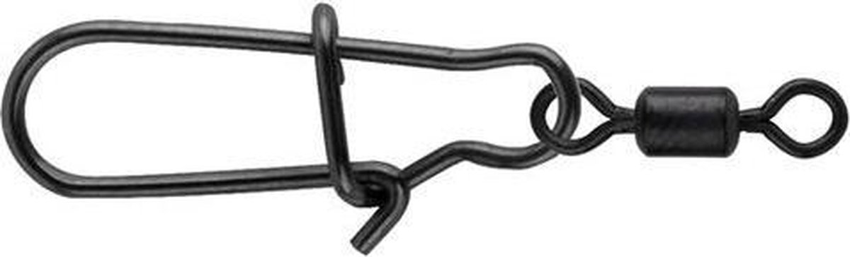 Spro Matt Black Easy Snap + swivel - 20 mm - maat 0 + 10