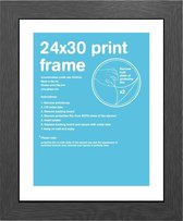 Cadre-photo-cadre-affiche-cadre en bois noir format 24x30cm. Offre