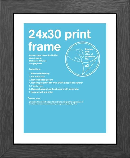 Cadre-photo-cadre-affiche-cadre en bois noir format 24x30cm. Offre
