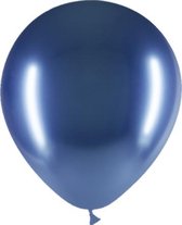 Blauwe Ballonnen Chroom 30cm 50st