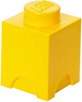 Lego Opbergbox - Brick 1 - 12,5 x 12,5 x 18 cm - 1,2 l - Geel
