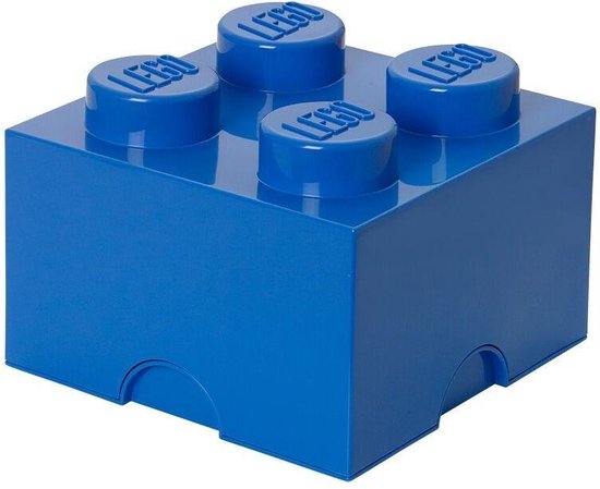 Lego Opberg Doos Legosteen 4-Pin Blauw | bol.com