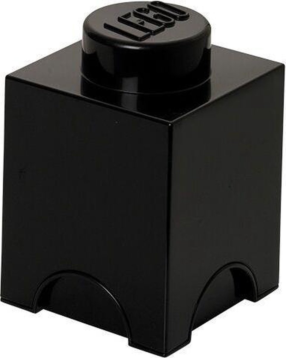 Lego Opbergbox - Brick 1 - 12,5 x 12,5 x 18 cm - 1,2 l - Zwart