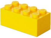 Boîte à lunch Lego Mini Box 8 - 4,6x9,2x4,3 cm - Jaune